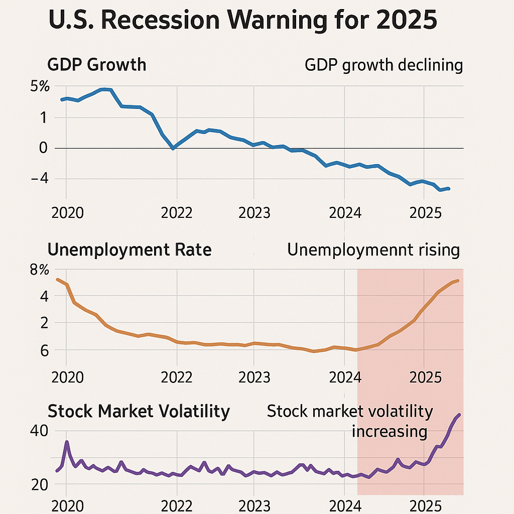 US economy recession warning signs and IMF alerts for 2025